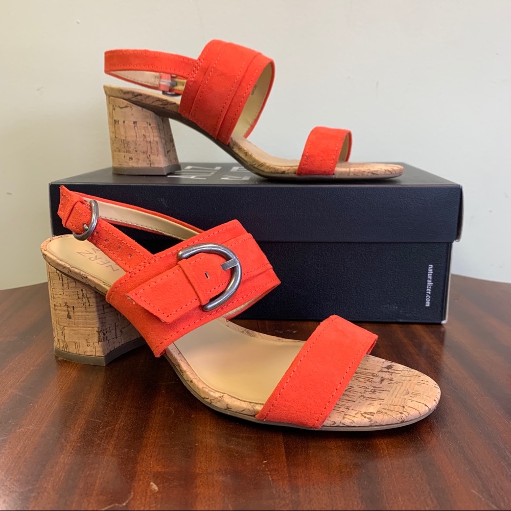 Naturalizer Kaylee in Chili Pepper Chunky Heels B-80
